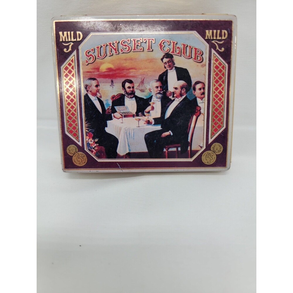Sunset Club Mild Tobacco Smoking Litho Pocket Tin, 1980